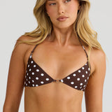 Bali Brown Polka Bikini - Top