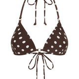 Bali Brown Polka Bikini - Top